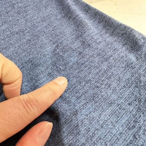 NWT Abercrombie & Fitch MIDI dress blue‎ Heathered open back cut out size small - Picture 11 of 13